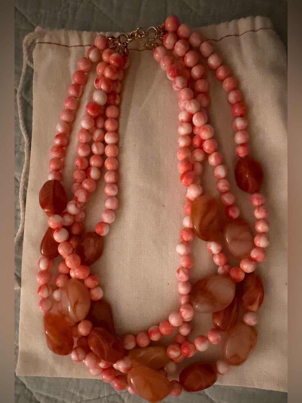 Erin McDermott Four Strand Resin Necklace NEW